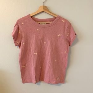 NWT Madewell Daisy Embroidered Perfect Vintage Tee